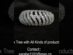 6.04g 925 Silber CZ Ringe Rhodiumplattiert Sterling Silber Verriegelungsring