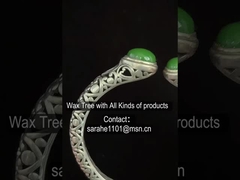 Steine Kristalle 925 Sterling Silber Armbänder 10x12mm Perlenform Grüner Jade