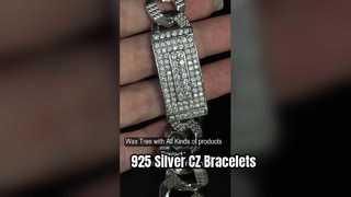 19 cm großes CZ-Armband aus 925er-Silber, 100 g, personalisierte Freundschaftsarmbänder aus Sterlingsilber