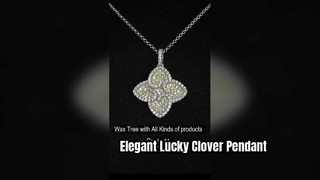 Elegant Sterling Silver Clover Pendant Lucky Jewelry
