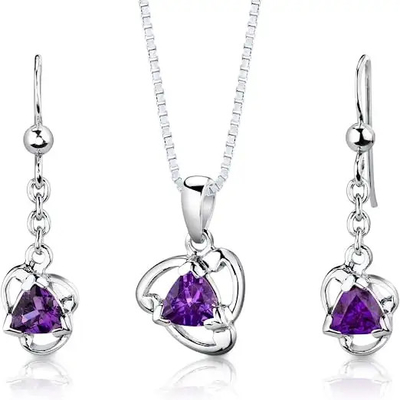 Hängender Rhodium Sterling Silver Jewelry Set Earringss der Frauen der Halsketten-925