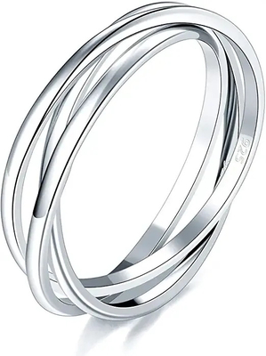 Dünnes Sterling 925 silberne CZ-Ringe, 4.20g fester Sterling Silver Rings