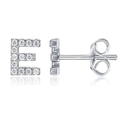 Quadratisches Zirkoniumdioxid 925 Sterling Silver Earrings, 0.8g Sterling Silver Studs