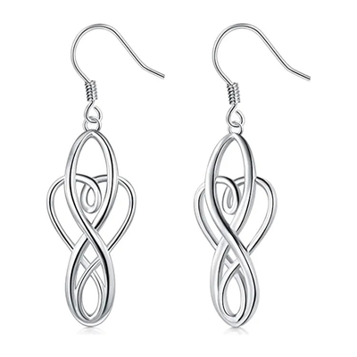 Mode 925 Sterling Silver Earrings, Wasser lassen 925 silberne Bolzen-Ohrringe fallen