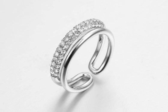Custom 925 Sterling Silber Klassiker Großer Ring Chunky Schmuck Steine Stapel Cubic Zirkonia Frauen Ring und Männer Ring 925