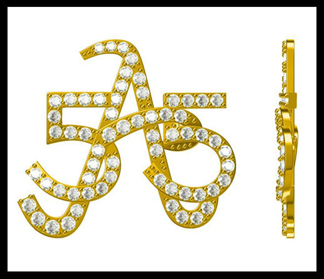 Leichte und komplizierte 925 Silber Pin Broche mit CZ Sterling Silber Broche Ihre Handtasche Broche Design