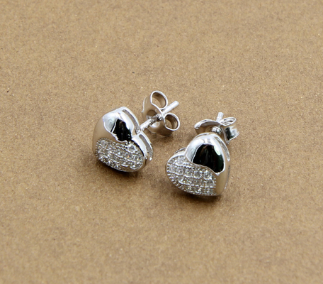 Sparkling Modern 925 Sterling Silber CZ Ohrringe Kleiderschrank Essential Schmuck Herren Sterling Silber Ohrringe AAA