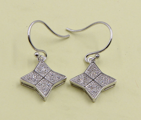 Tanzende Blumen Ohrringe Elegant 2-5 Gramm Sterling Silber Stud Ohrringe Mit CZ Steine Mädchen Sterling Silber Ohrringe Drop