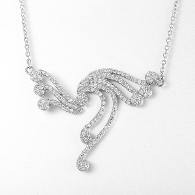 Zirkon 925 Sterling Silver Necklaces Flying Pheonix