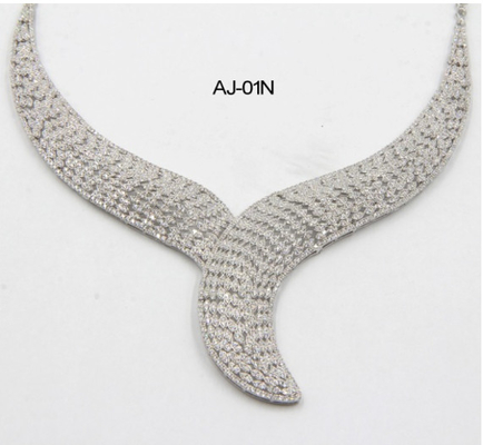 Abendessen Exquisite 60 Gramm 925 Sterling Silber Halsketten für den Alltag Sterling Silber Kragen Halskette Diamant