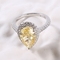 Leuchtende silberne CZ Ringe Sterling Silver Diamond Ring des Ausschnitt-birnenförmige 2.6g 925