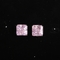 Prinzessin Cut Pink Crystal Diamond Stud 925 Sterling Silver Gemstone Earrings