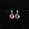 Trillion geformtes 925 Sterling Silver Gemstone Earrings Cartier Rosa Crystal Earrings