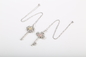 Hängende Halskette spätester Herz-Schlüssel CZ für Frauen bezaubern 925 Sterling Silver Pendant