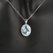 Weinlese purpurrote CZ 925 Sterling Silver Gemstone Pendant Necklace für Frauen