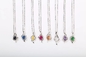 Silberne hängende Luxushalskette der Halsketten-Edelstein CZ-Schmuck-Grün-Sonnenblumen-925