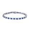 Hergestellter Nano-silberner feiner Luxusschmuck Blau-Sapphire Bracelet Women Romantic Weddings 925