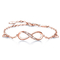 925 Sterling Silver Infinity Symbol Bracelet-Frauen justierbarer Rhodium überzog