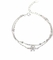 Glänzende Sterling Silver Link Bracelet For-Frauen-Doppelkette der Schneeflocken-925