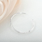 Kundenspezifisches Oval formen 925 silberne Goldarmband-offene Größen-Armband-Schmuck-Frauen