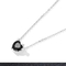Schmuck stellte Zircon-Ohrringe 925 Sterling Silver Black Stone Ring-Herz-Halsketten-Frauen ein