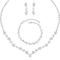 Satz-Crystal Necklace Earring And Bracelet-Satz der Hochzeits-Frauen silberner des Schmuck-925