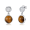 Mode 925 silberne CZ-Ohrring-moderne runde Weinlese Amber Earrings
