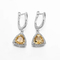 Luxus-925 gelber Edelstein-Ohrring Sterling Silver Stud Earringss 2.60g