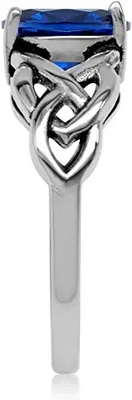 925 Sterling Silber Diamant Verlobungsring blauer Zirkon Verlobungsring