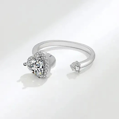 Freundschaftsringe aus 925er Sterlingsilber, klassischer Ring aus Liebessilber mit Zirkon