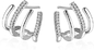 Greifer formte 925 silberne CZ-Ohrringe, Rhodium überzog Sterling Silver Stud Earrings