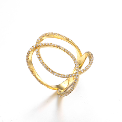 Gemnel Neuankömmlinge Minimalist Schmuck 18k Gold beschichtet Muschel Perle Kubik Zirkon Stapelring