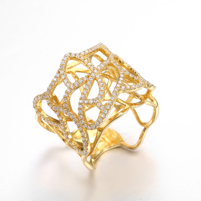 Gemnel Neuankömmlinge Minimalist Schmuck 18k Gold beschichtet Muschel Perle Kubik Zirkon Stapelring