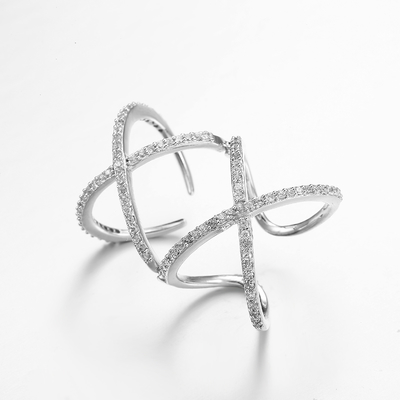 VVS2-D Moissanite Diamant Hochzeitsring 18K Weißgold Marrow Stapeln Versprechen Band geschwungenen Schank Erklärung Ring Geschenk