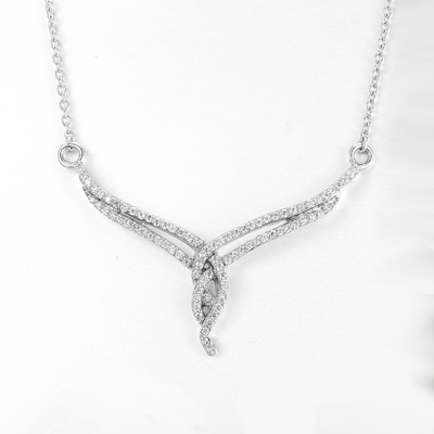 Damen Zirkon Anhänger 925 Sterling Silber CZ Tagesmode Schmuck