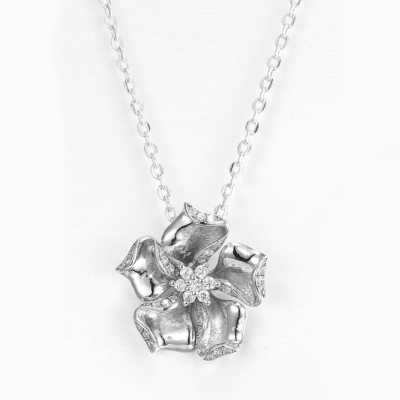 Dainty CZ Zirkon Anhänger in 925 Sterling Silber Custom Logo eingraviert Geschenkbox enthalten