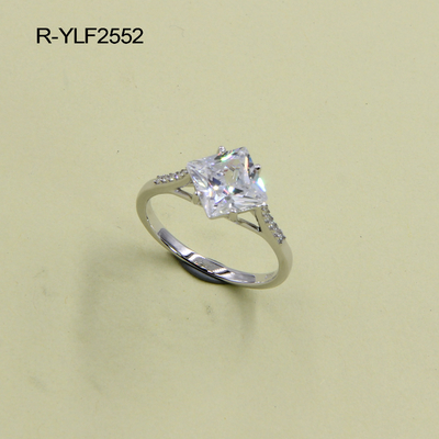 Radiant Cut Pear in Form von CZ Silber Ringen Prong Set 925 Sterling Silber Feinschmuck
