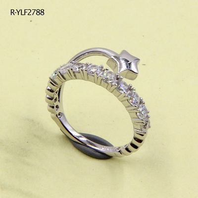 Radiant Cut Pear in Form von CZ Silber Ringen Prong Set 925 Sterling Silber Feinschmuck
