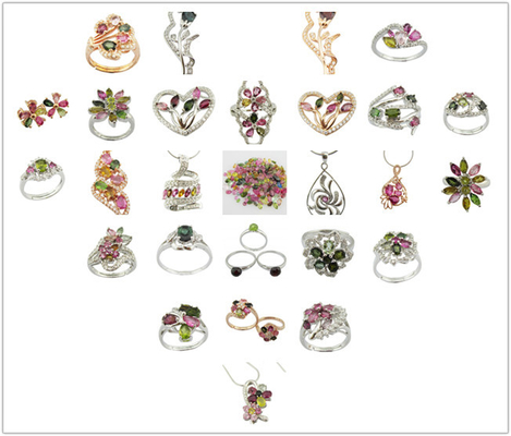 Tourmaline Ketten Art Natur Silber Edelstein Medaillon und raffinierte Lady Girl Silber Edelstein Halskette