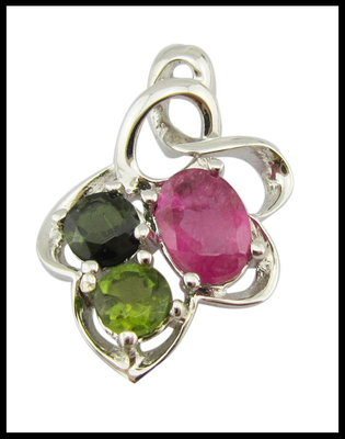 925 Silber Edelstein Anhänger auf Bolo Kette Halskette für Mode-vorwärts Damen
