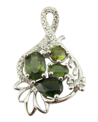 Einfache / Elegante 925 Silber Edelstein Anhänger mit und Kissen Weiße Jade Steine