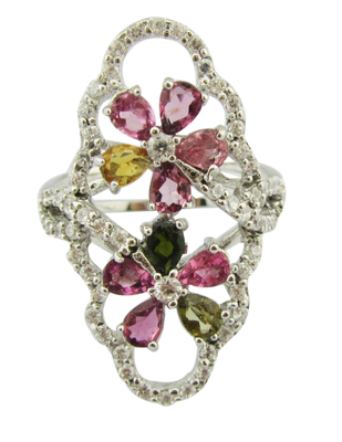 Exquisite 925 Silber Edelstein Ringe für Frauen Gelegenheits-/Party Anlass