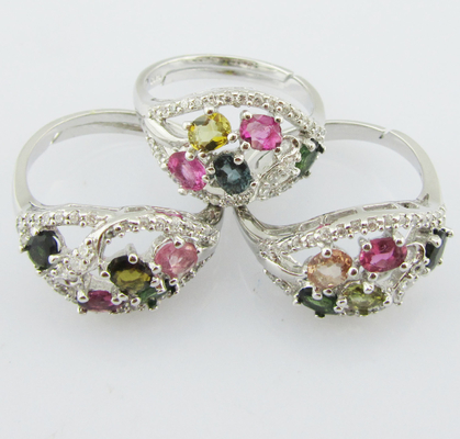 925 Silberringe mit Edelsteinen Silbergewicht 3-5 g Gelegenheits-/Party-Anlass