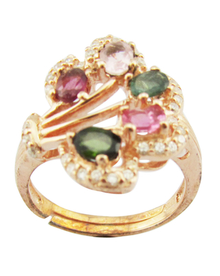 925 Sterling Silber Edelstein Ringe Plattierung Farbe Rhodium Hauptstein Größe 6mm-10mm