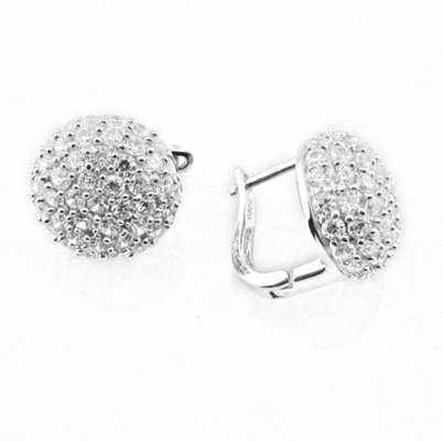 Elegante Silber 925-Stud-Ohrringe mit Hummer-Klammerkette