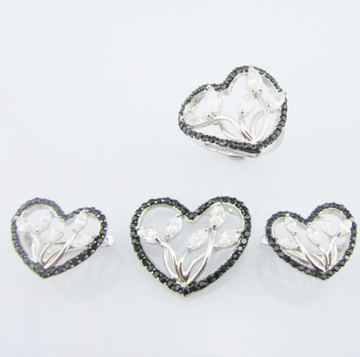 Elegante AAA-Klasse Kubische Zirkonia Stud Ohrringe Silber 925 Schmuck Set Sterling Silber Halskette und Ohrringe Sets für Braut