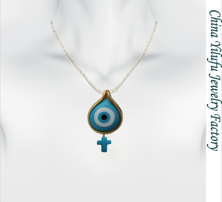 Natürlicher Türkis Dangle Anhänger Silber 925 Schmuck Set mit 18-Zoll-Kette / Rhodium Plattierung