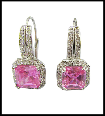 Stylische Sterling Silberstein Ohrringe Sterling Silber Edelstein Drop Ohrringe Leichtgewicht Casual