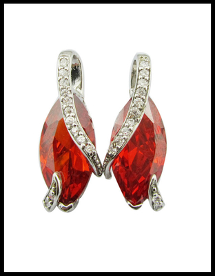 Stylische Sterling Silberstein Ohrringe Sterling Silber Edelstein Drop Ohrringe Leichtgewicht Casual