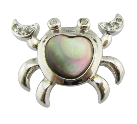 Farbenfrohe Tier-Schalen-Hängeschild 925 Silber-Edelstein-Halsband für jeden Tag